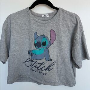 Ardene Gray Disney Stitch Crop Top